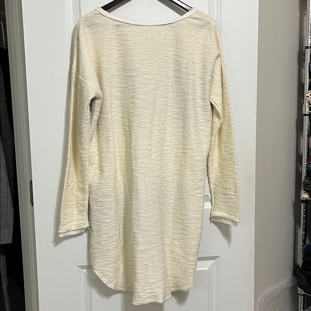 Free People Sequin Colorblock V Neck Tunic Sweater Sz Large - Picture 6 of 9